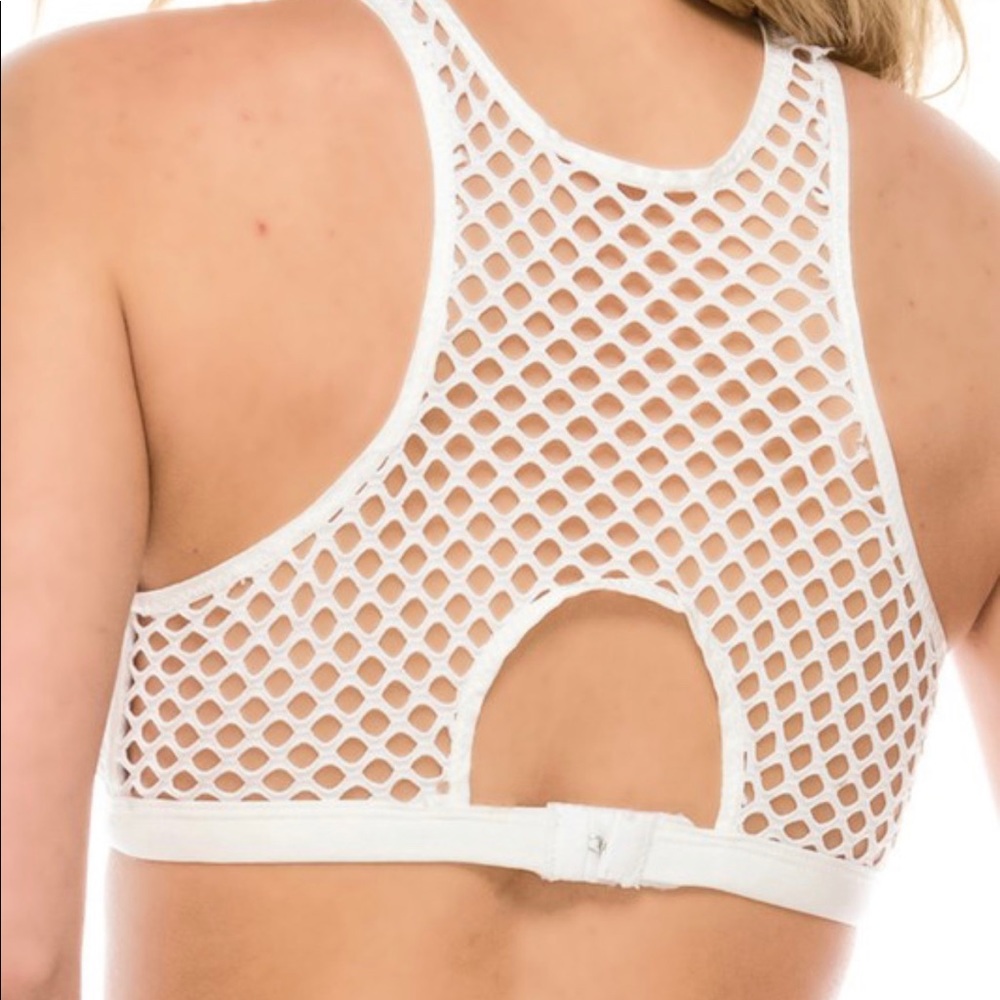 Mesh Fishnet Yoga Top - Picture 2 of 2